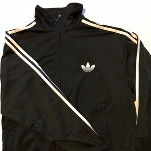 Adidas three stripe zip up sweater. XL